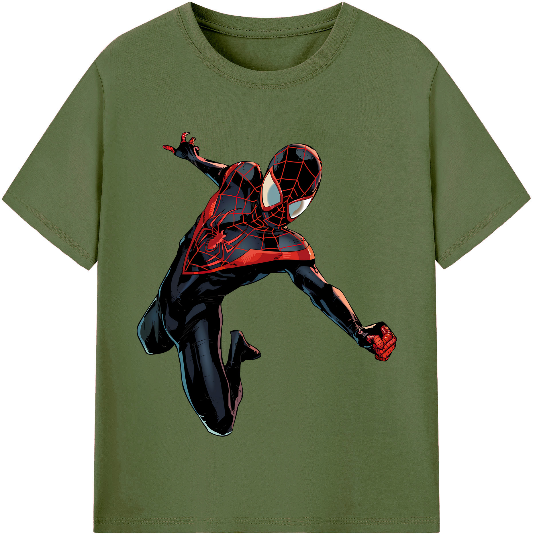 （画像用） Spider Man スパイダーマン 綿100％半袖Tシャツ（フロントプリント）